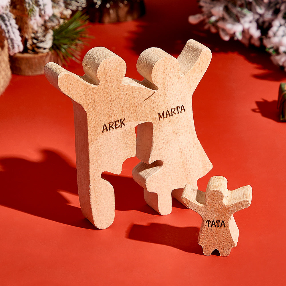 Personalized Wooden Family Puzzle Decor Custom Name Gifts for any Occasion