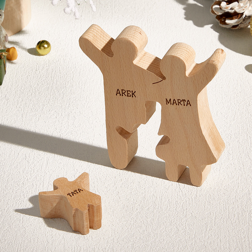 Personalized Wooden Family Puzzle Decor Custom Name Gifts for any Occasion