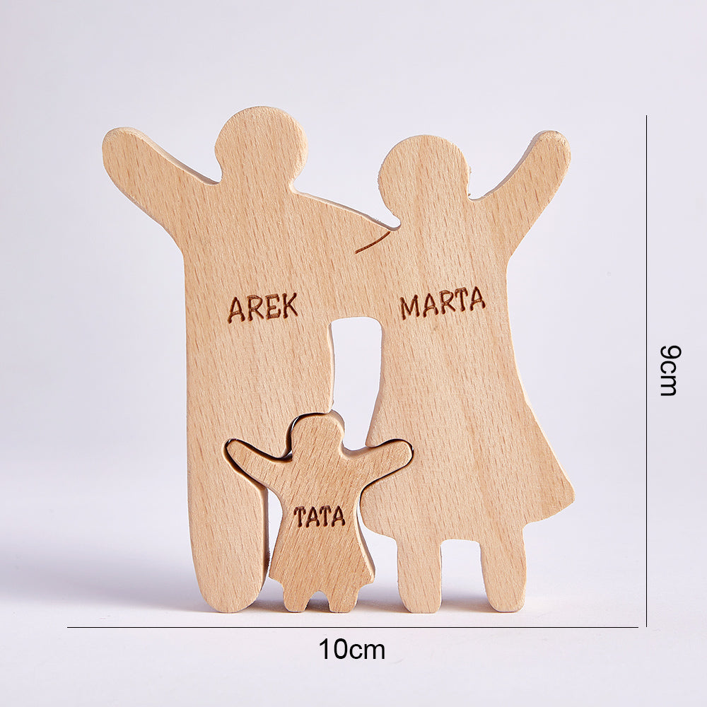 Personalized Wooden Family Puzzle Decor Custom Name Gifts for any Occasion