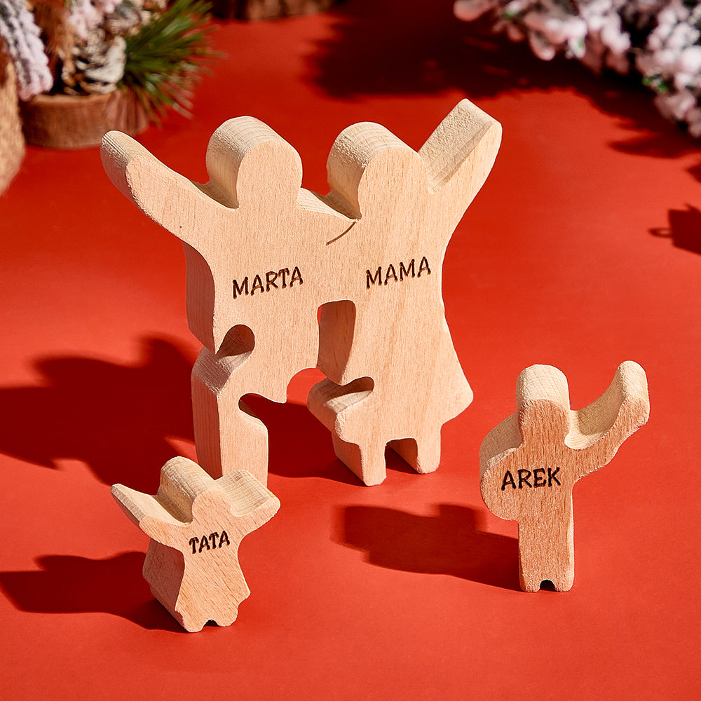 Personalized Wooden Family Puzzle Decor Custom Name Gifts for any Occasion