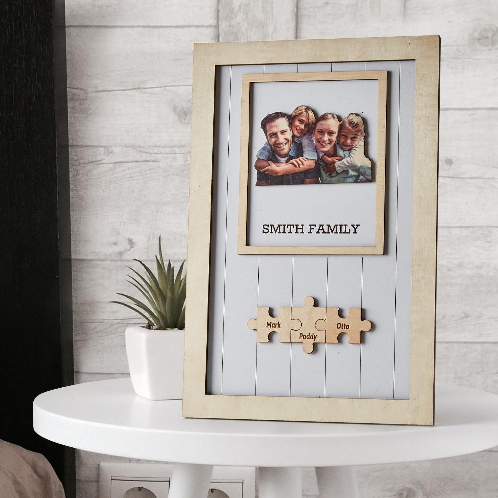 Mother's Day Box Frame Custom Wooden Photo Puzzle Picture Frame