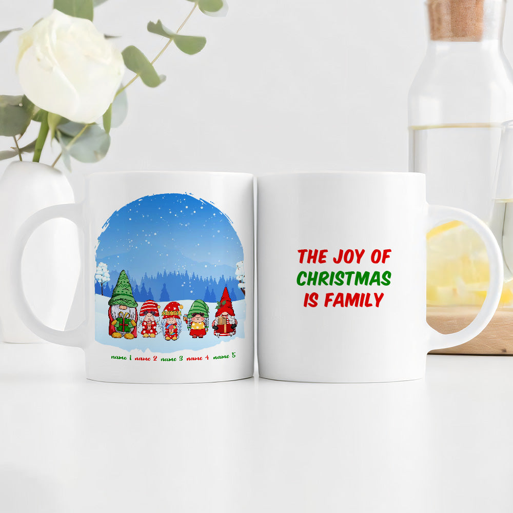 Christmas Family Coffee Mug Personalized Gnome Christmas Gift