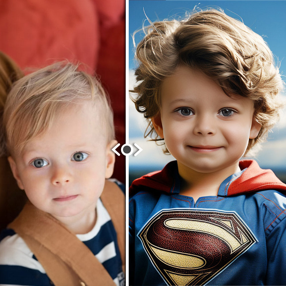 Custom Face Superman Tapestry Personalized Portrait from Photo Gifts for Him / Father