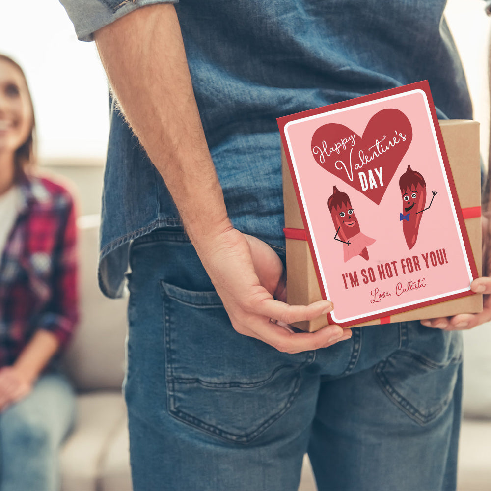 Funny Red Hot Pepper Valentine's Day Card