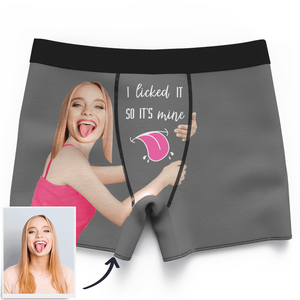 Men's Custom Face On Boxer Shorts I licked IT
SO IT'S mine