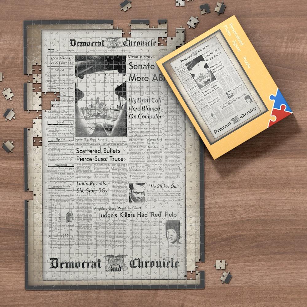 The Kansas City Star Front Page Jigsaw Puzzle, Birthday Puzzle, Newspaper Puzzle