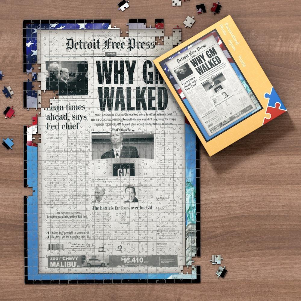 The Kansas City Star Front Page Jigsaw Puzzle, Birthday Puzzle, Newspaper Puzzle