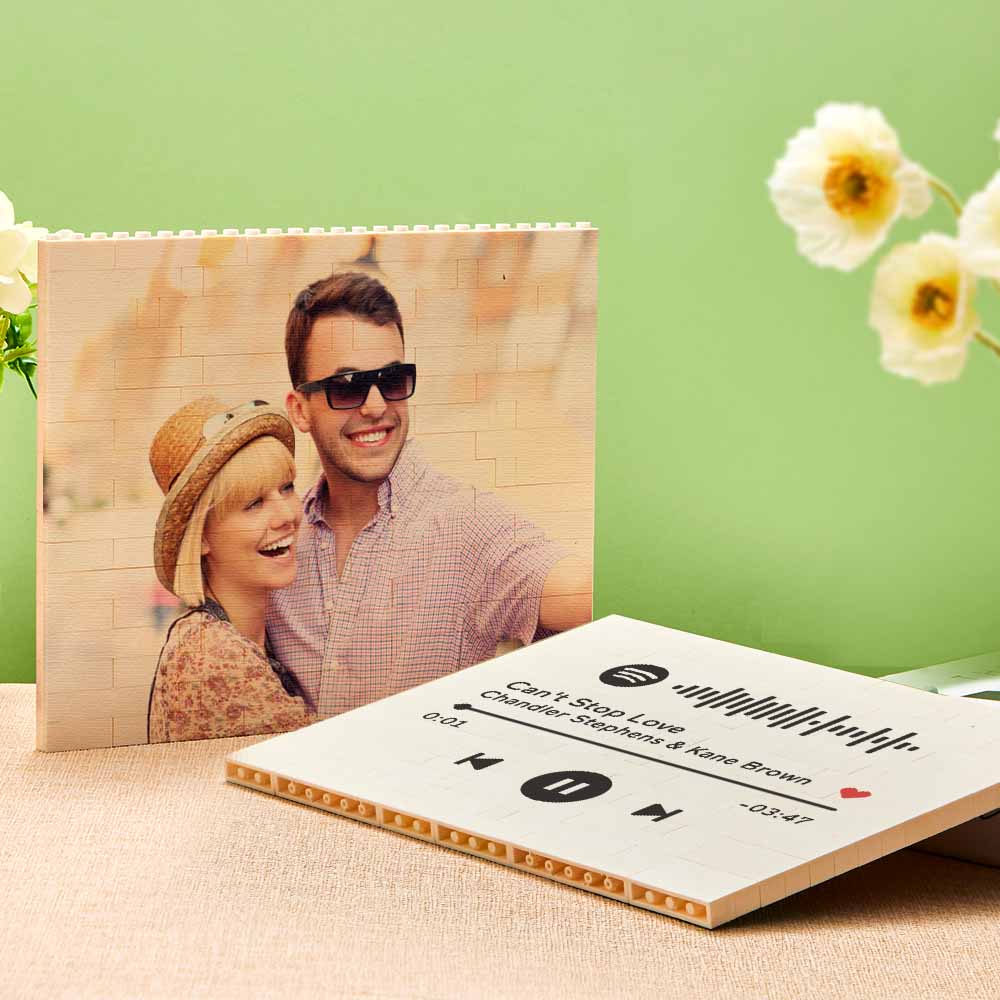 Music Code Personalized Building Brick Photo Block Frame