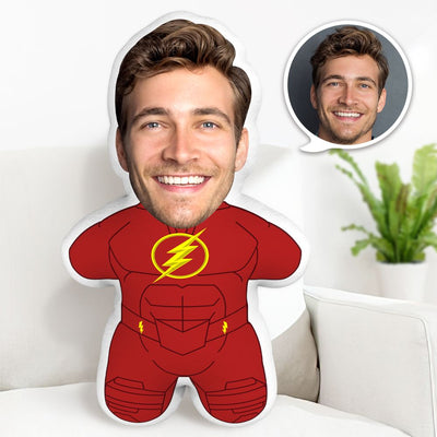 Custom Face Pillow Barry Allen Minime Personalized Photo Minime Pillow Gifts - makephotopuzzleuk