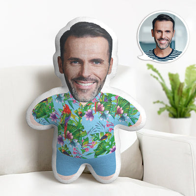 Pillow Face Gifts for Father Hawaiian Minime Doll Throw Pillow Custom Face Personalised Photo