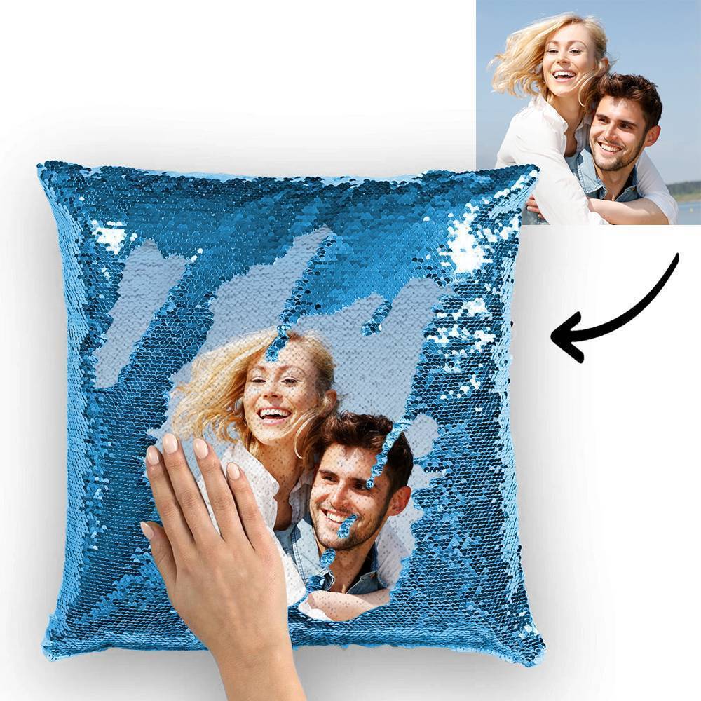 Custom Photo Magic Sequins Pillow Multicolor Shiny 15.75''*15.75''