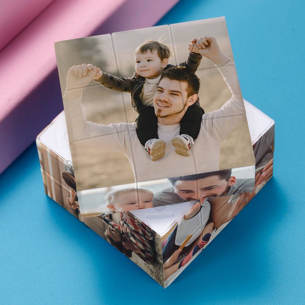 Customized Multi Photo Rubic's Cube - Puzzle for Couple