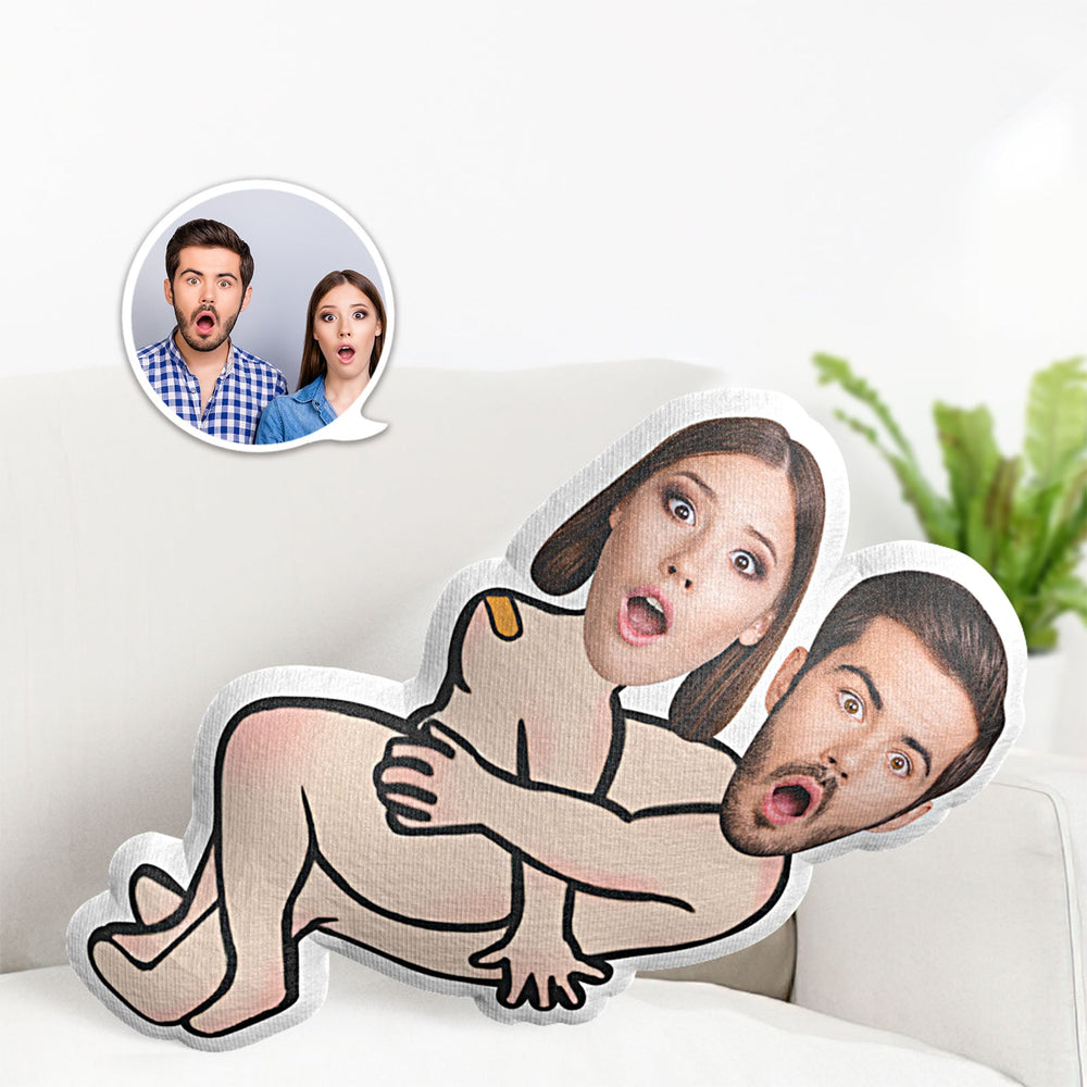 Custom Couple Pillow Valentine's Day Gifts Face Pillow Naked Couple