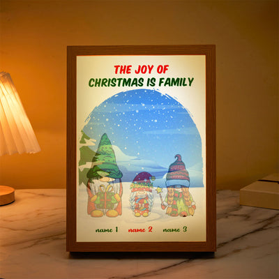 Custom Gnome Lamp Personalized Family Clip Art Light Christmas Gifts - mysiliconefoodbag