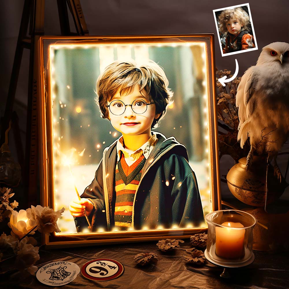 Custom Face Harry Potter Mirror Light Personalized Photo Portrait Birthday Gifts